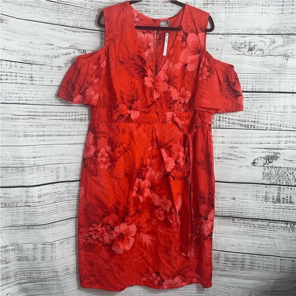 Tropical floral tiki dress size 16